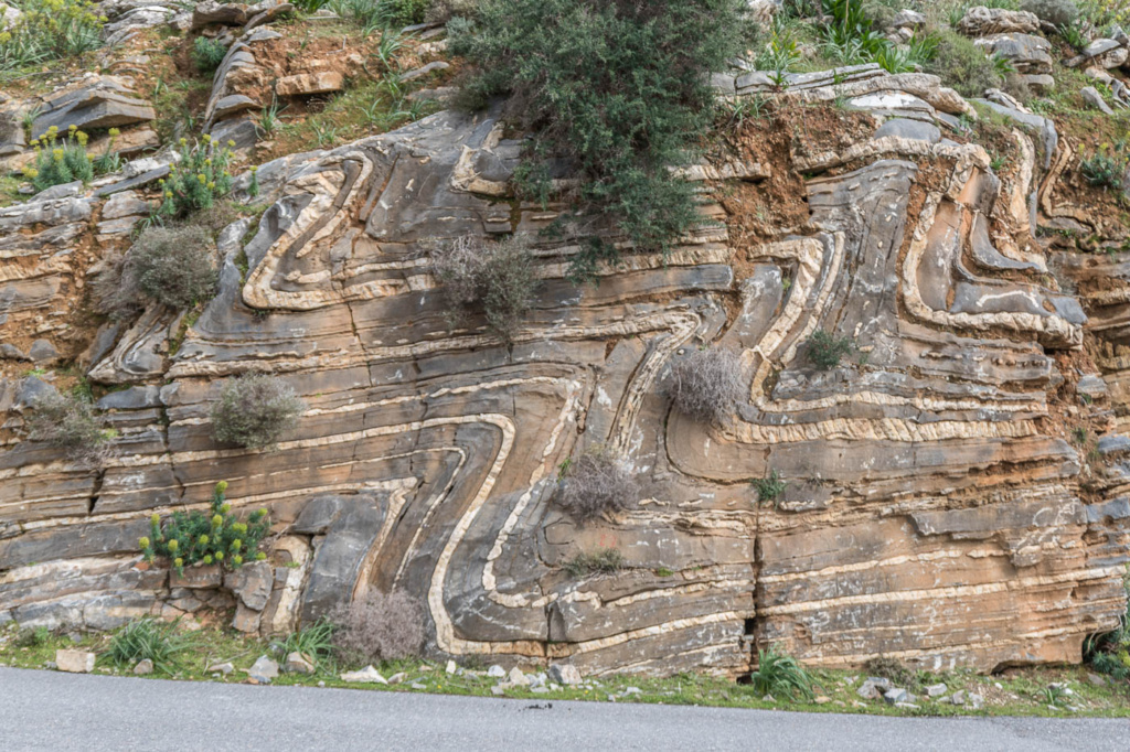 Vosakos folds in Psiloritis geopark in Crete